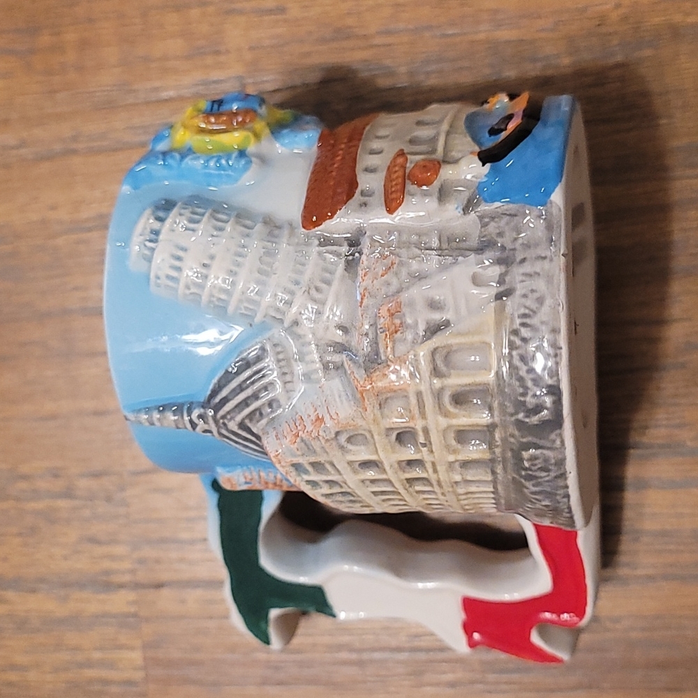 3D Italy Rome Ceramic Espresso Coffee Cups. Set of 2 . - Picture 4 of 8